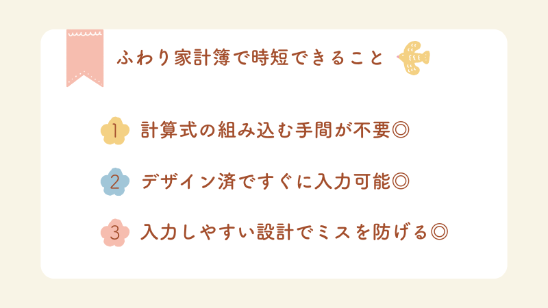スプレッドシート家計簿でできること
